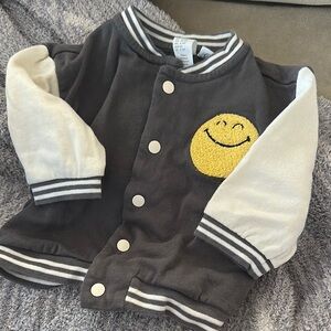 H&M Kids Jacket - Gray and White with Yellow Patch